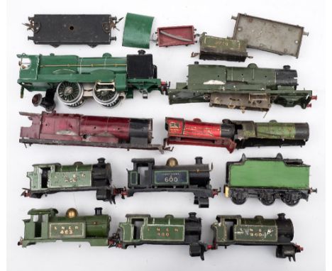 A collection of various O gauge  locomotive bodies:, including LNER green No 460, No 463 and others. (a lot)