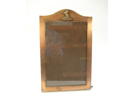 A WWI 18lb shell and casing:, dated 1906 to base, together with a photograph frame with Royal West Kent regimental crest and 