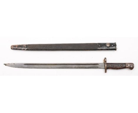 A WWI period British 1907 pattern bayonet by Wilkinson Sword Company:, stamped to ricasso 'S204 WSC', with issue stamps to op