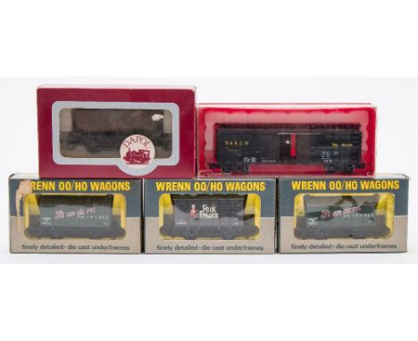 Wrenn and other OO/HO gauge, a group of various goods wagons:, two W4313 'Standard Fireworks' gunpowder vans, W4318P/A ventil