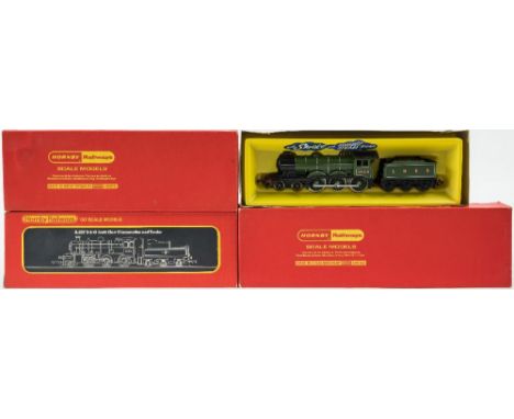 Hornby Railways OO/HO gauge, a boxed group of three steam locomotives:, R857 2-6-0 Ivatt class No 46400, R 759 GWR 4-6-0 hall