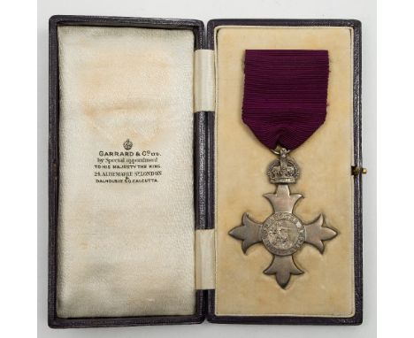 A George V MBE (civil), maker R & S Garrad & Co, London 1919:, in original box of issue.