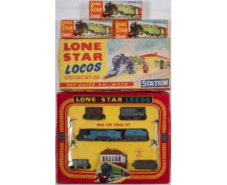 Lone Star Locos Triple O scale push along No 3 Mail Line Goods Gift Set:,  4-6-2 locomotive and tender in blue, four wagons, 