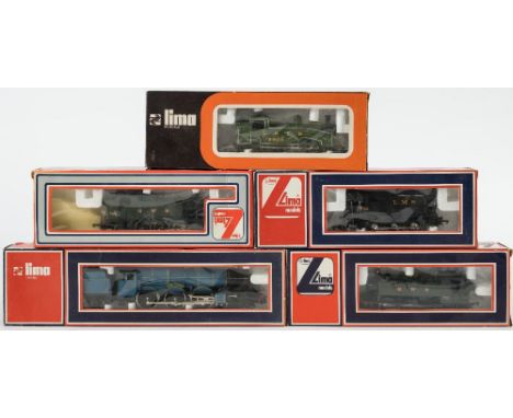 Lima (Italy) OO/HO gauge, a boxed group of five steam locomotives:, including 5104W 4-6-0 loco and tender 'King Charles II'.