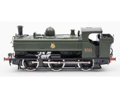 Tower Brass (SanCheng /China) O gauge 0-6-0 57xx class tank locomotive No 5721:, BR green in original box with foam packing (