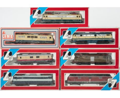 Lima (Italy) OO/HO gauge  a boxed group of seven diesel electric locomotives:, various liveries (7)
