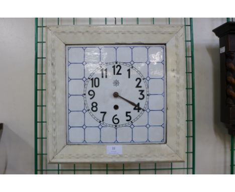 A Junghans Secessionist porcelain faced wall clock 