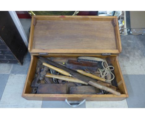 A tool box with tools 