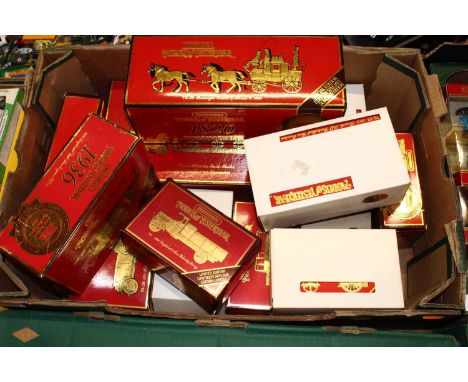 A tray containing Matchbox Models of Yesteryear boxed modern issue diecast  to include 1905 self propelled fire engine, 1829 
