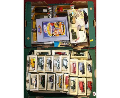 Three trays containing boxed modern issue diecast to include Days Gone 1937 Scammell 6-wheeler, Corgi Vauxhall Motors Centena