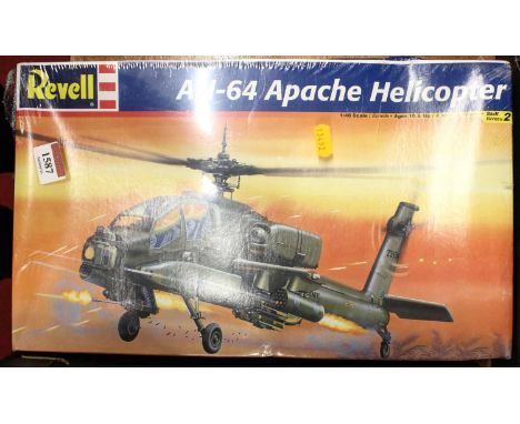 A Revell 1/48 scale sealed plastic kit for a AH/64 Apache helicopter