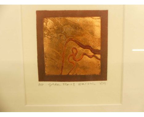 Michael Carlo - Worked Earth 2, lithograph, signed, titled and numbered 5/12 in pencil to the margin, 20 x 18cm; Earth 3 also