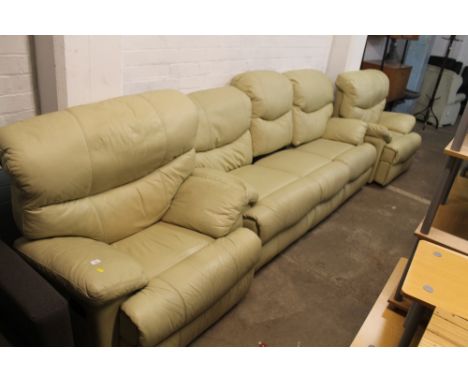 A THREE PIECE CREAM SOFA SUITE