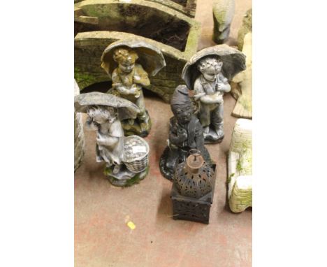 A QUANTITY OF GARDEN ORNAMENTS 