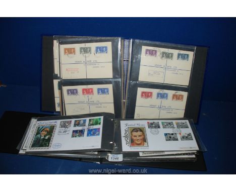 Two First Day cover Albums including 'The Railway Children', Football Hero's, Steven Redgrave etc.