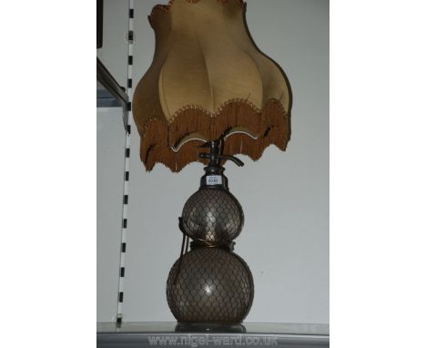 A large 18th c. Soda Syphon with lamp attachment and shade.