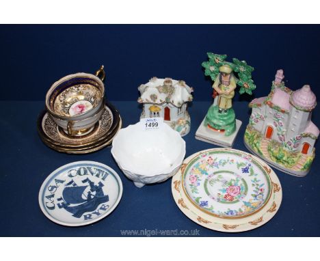A quantity of Staffordshire pottery, a/f and quantity of Paragon cups and saucers