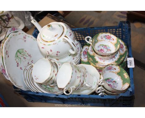 A Grafton china part Teaset of cups, saucers, plates and bread and butter plate together with another part Teaset, a/f