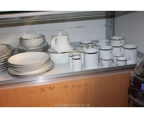 A large quantity of Thomas, Germany dinner and tea ware, including eleven dinner plates, two lidded vegetable dishes, ten sau