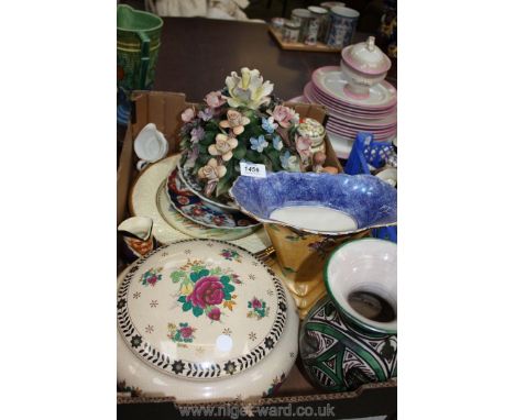 A quantity of china including an Imari style plate, two Royal Winton Grimwades hunting scene plates, a D. Punter Tervel R-5-v