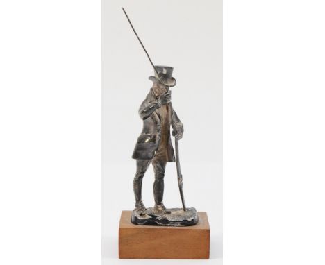 A Silver ornament of 'The Squire' made by Ammonite Ltd, Birmingham 1978, number 314 - 1000, 9.8cm tall, 72gm.