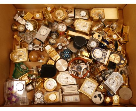 A collection of mid twentieth-century and later novelty and miniature clocks, to include, an example in the form a Heinz spag