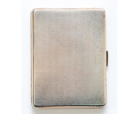 A silver cigarette case, Birmingham 1935, 8x6.5cm, 85gm.