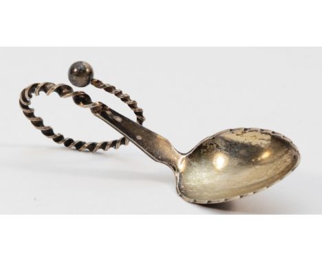 Marius Hammer, a Norwegian 830 standard silver caddy spoon, 12gm, 8.5cm