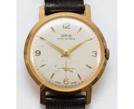 Oris, a gold plated manual wind gentleman's wristwatch, 32mm.Working when catalogued