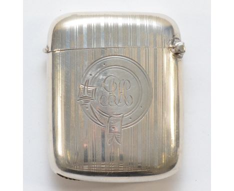A silver vesta case, converted to a petrol lighter, Birmingham 1912, 5.5 x 4.5cm
