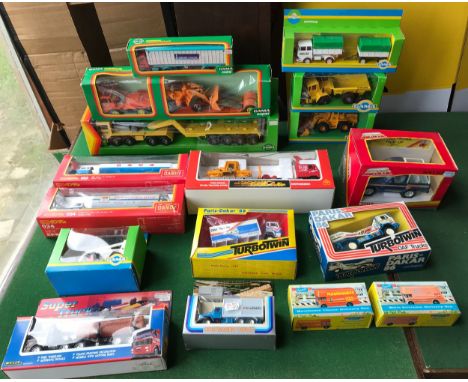 Boxed model diecast vehicles, mixed makes. Gama Super 950 Transporter, 94051 Freight Lorry, 9294 Truck, 9267 Faun LKW, 9408 F