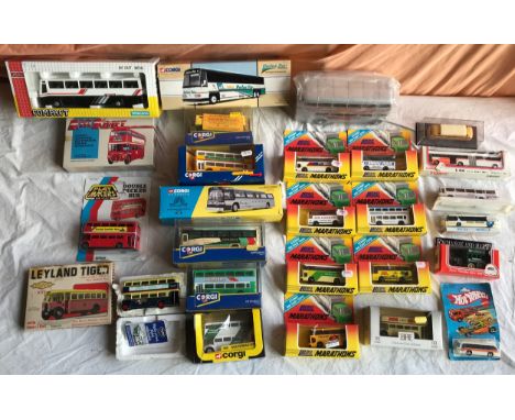 Selection of diecast model buses, various makes, Corgi selection of 8 models, 8 Lledo models, mixture of other makes, Joal, M