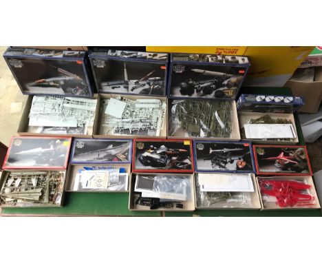 A collection of nine Revell The History Makers model kits, Limited Production. Mercury Capsule 1:110 scale, Thor and Jupiter 