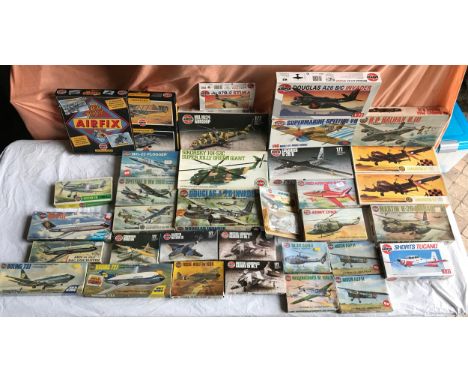 Airfix model kit aircraft collection of 33 assorted models, most 1/72 scale.Condition ReportAll boxed, non assembled.