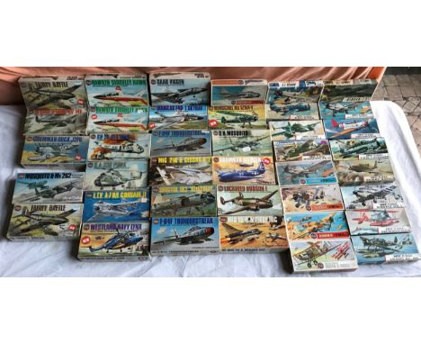 Airfix model kit aircraft collection of 39. 1/72 scale models.Condition ReportBoxed, non assembled, some repeats.