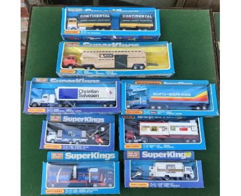 Matchbox Superkings collection of trucks to include K-31, K-19, K-21, K-8, K-17, K-33, K-34 and K-31.Condition ReportVery goo