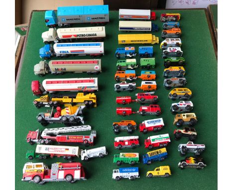 Majorette diecast metal model vehicles, large and small scale, Trucks, Tankers, Fire Engines, Vehicles and Trailers, vans and