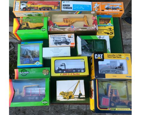 Collection of boxed diecast vehicles from various brands including Corgi and ERTL. Lot incudes 1113 Corgi Hyster Challenger 8