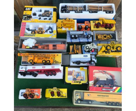 Diecast models to include Britains 9533 Log Transporter, Joal Compact 230 Volvo BM 6300, 191 Kramer Allrad, 195 NZG Atlas AR4