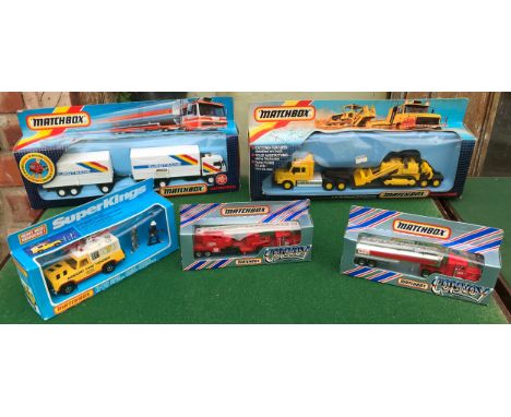 Matchbox Superkings and Convoy collection to include K-117 Bulldozer Transporter, K-122 DAF Road Train, K-75 Airport Fire Ten