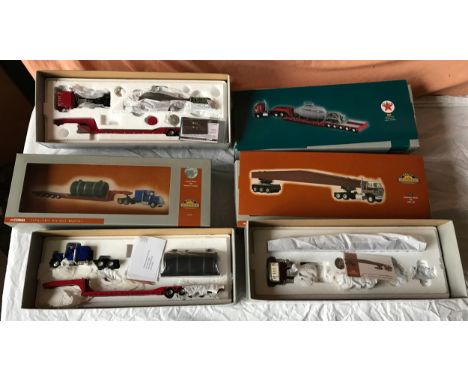 Corgi diecast Heavy Haulers 1-50 scale Limited Edition US 5 1401 International Transtar with Girder Load, US 5 5702 Kenworth 