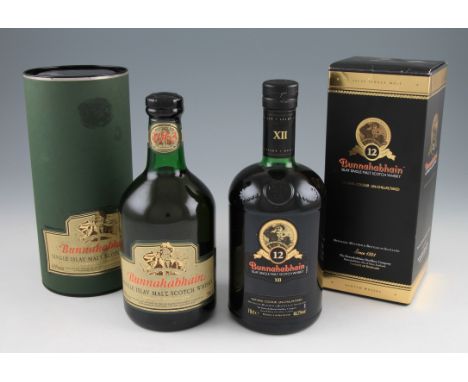 Bunnahabhain 1963 Single Islay Malt Scotch Whisky. 43% 70cl. Bunnahabhain 12 year old. 46.3% 70cl. 2 bottles in total.