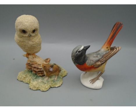Border fine arts owl and mouse ornament and Goebel bird