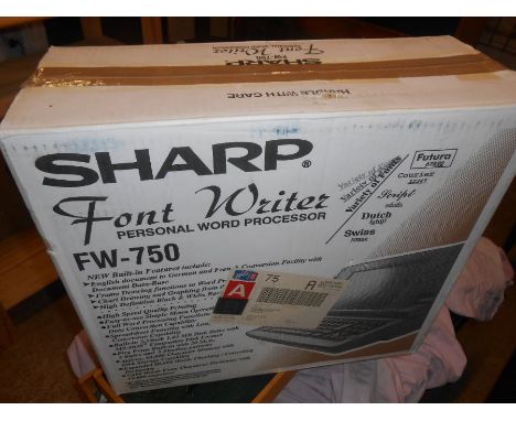Sharp Fontwriter and Philips VHS Video Recorder with remote ( sold as collectors / display item )
