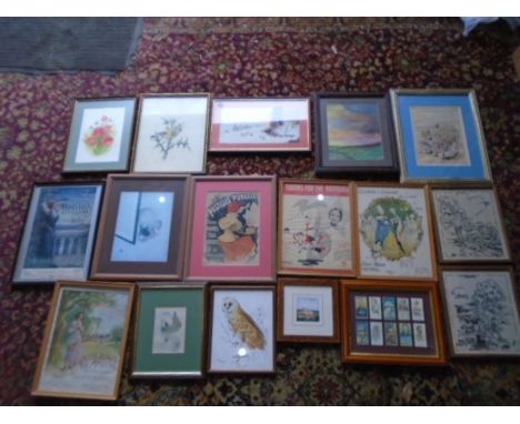 Quantity of prints and watercolours etc
