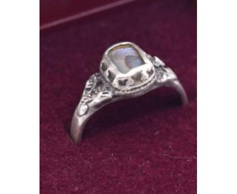 Vintage Silver 925 Paua Shell Ring (Size M).   
