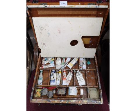 Vintage Artist box with paints 
