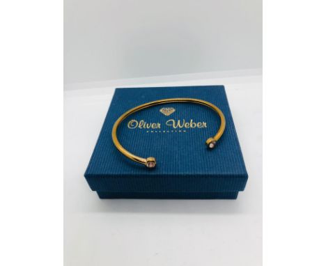 Testing as 9ct gold bangle with stones. 
