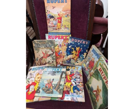 Collection of Rupert vintage books. 