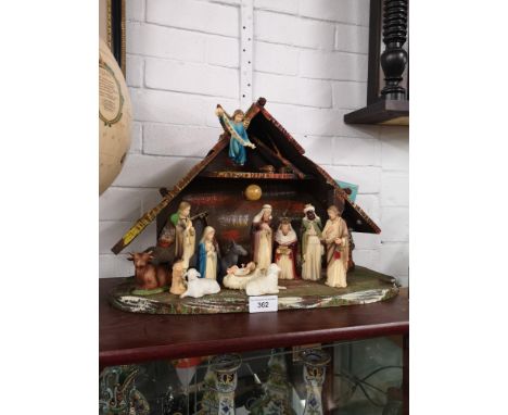 Vintage nativity scene. 